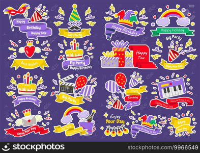 Party label Vector Logo for banner, poster, flyer