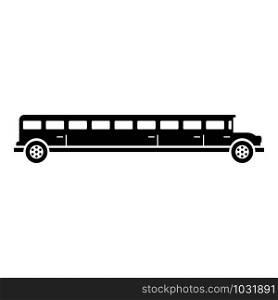 Party limousine icon. Simple illustration of party limousine vector icon for web design isolated on white background. Party limousine icon, simple style