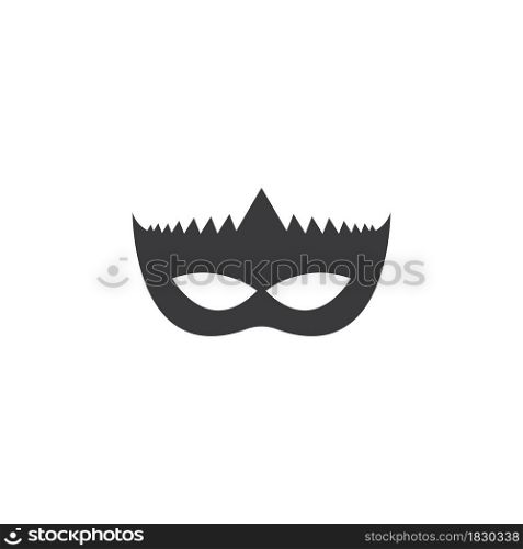 Party mask black icon vector flat design
