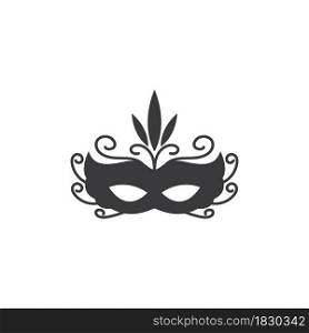 Party mask black icon vector flat design
