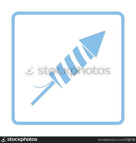 Party petard  icon. Blue frame design. Vector illustration.