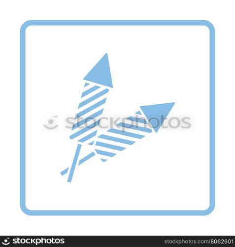 Party petard icon. Blue frame design. Vector illustration.