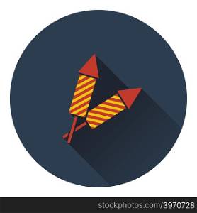 Party petard icon. Flat design. Vector illustration.