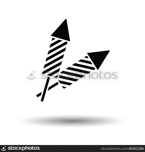 Party petard icon. White background with shadow design. Vector illustration.