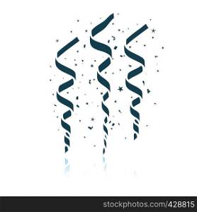 Party serpentine icon. Shadow reflection design. Vector illustration.