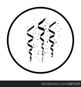 Party serpentine icon. Thin circle design. Vector illustration.