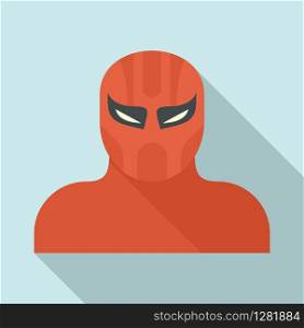 Party superhero icon. Flat illustration of party superhero vector icon for web design. Party superhero icon, flat style