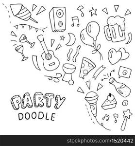 Party Vector illustration. Doodle design concept