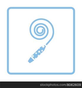 Party whistle icon. Blue frame design. Vector illustration.