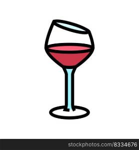 party wine glass color icon vector. party wine glass sign. isolated symbol illustration. party wine glass color icon vector illustration