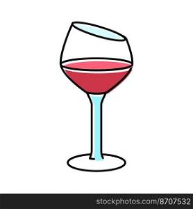 party wine glass color icon vector. party wine glass sign. isolated symbol illustration. party wine glass color icon vector illustration