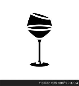 party wine glass glyph icon vector. party wine glass sign. isolated symbol illustration. party wine glass glyph icon vector illustration