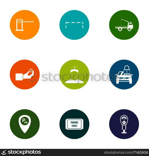 Pass icons set. Flat set of 9 pass vector icons for web isolated on white background. Pass icons set, flat style