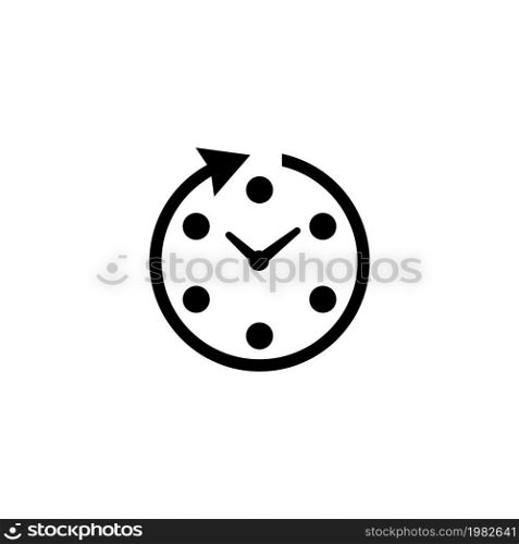 Passage of Time. Flat Vector Icon illustration. Simple black symbol on white background. Passage of Time sign design template for web and mobile UI element. Passage of Time Flat Vector Icon