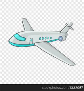 Passenger airliner icon in cartoon style on a background for any web design . Passenger airliner icon, cartoon style