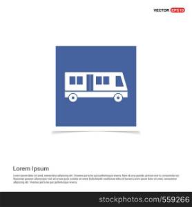 Passenger bus icon - Blue photo Frame