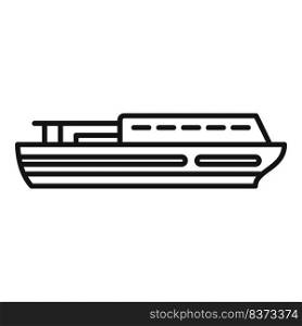 Passenger ferry icon outline vector. River ship. Water sea. Passenger ferry icon outline vector. River ship