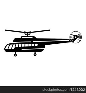 Passenger helicopter icon. Simple illustration of passenger helicopter vector icon for web design isolated on white background. Passenger helicopter icon, simple style