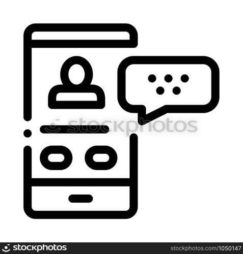 Passenger Incoming Call Online Icon Vector Thin Line. Contour Illustration. Passenger Incoming Call Online Icon Vector Illustration