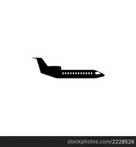 Passenger Jet, Fly Transport, Airplane. Flat Vector Icon illustration. Simple black symbol on white background. Passenger Jet Fly Transport Airplane sign design template for web and mobile UI element. Passenger Jet, Fly Transport, Airplane. Flat Vector Icon illustration. Simple black symbol on white background. Passenger Jet Fly Transport Airplane sign design template for web and mobile UI element.