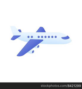 Passenger plane flying in the sky side view. travel concept