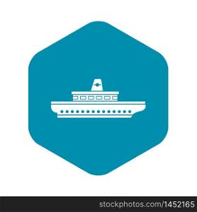 Passenger ship icon. Simple illustration of passenger ship vector icon for web. Passenger ship icon, simple style