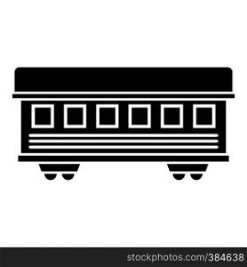 Passenger train car icon. Simple illustration of passenger train car vector icon for web design. Passenger train car icon, simple style