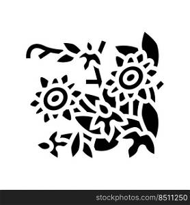 passiflora flower liana glyph icon vector. passiflora flower liana sign. isolated symbol illustration. passiflora flower liana glyph icon vector illustration