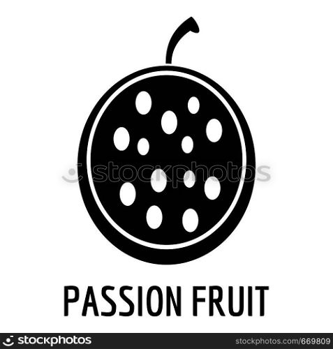 Passion fruit icon. Simple illustration of passion fruit vector icon for web. Passion fruit icon, simple style.