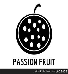 Passion fruit icon. Simple illustration of passion fruit vector icon for web. Passion fruit icon, simple style.
