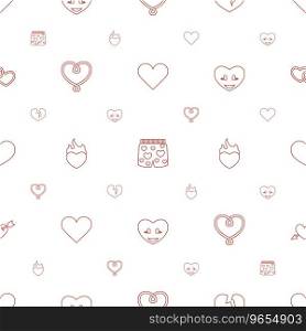 Passion icons pattern seamless white background Vector Image