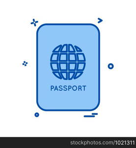 Passport icon design vector