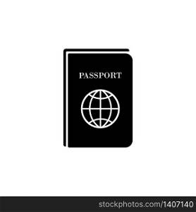 Passport icon in black on isolated white background. EPS 10 vector. Passport icon in black on isolated white background. EPS 10 vector.