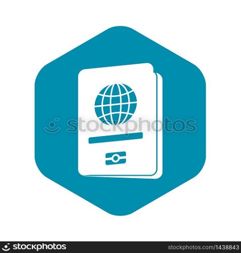 Passport icon in simple style on a white background vector illustration. Passport icon in simple style