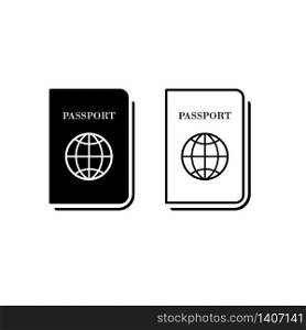 Passport icon set on isolated white background. EPS 10 vector. Passport icon set on isolated white background. EPS 10 vector.