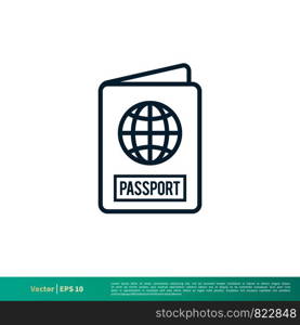 Passport Icon Vector Logo Template Illustration Design. Vector EPS 10.