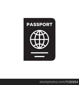 passport icon vector logo template in trendy flat style