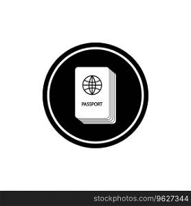 passport icon vector template illustration logo design