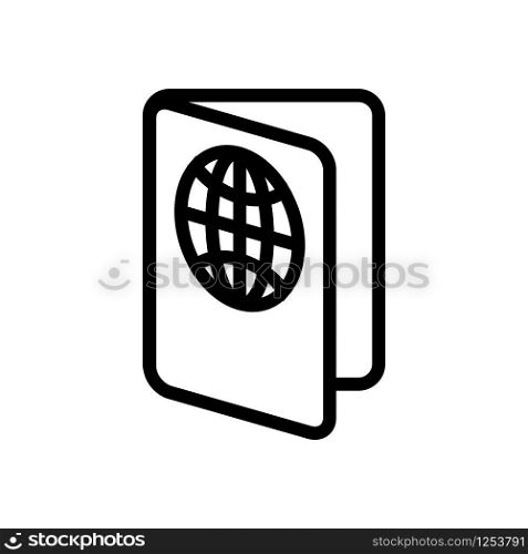 Passport icon vector. Thin line sign. Isolated contour symbol illustration. Passport icon vector. Isolated contour symbol illustration
