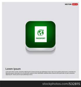 Passport Icon WebGreen Web Button - Free vector icon