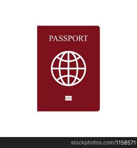 Passport isolated on white background. Vector illustration. Passport vector icon isolated on white