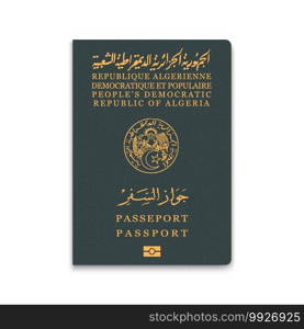 Passport of Algeria. Citizen ID template. Vector illustration. Passport of Algeria. Citizen ID template. for your design
