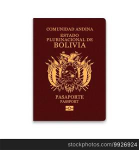 Passport of Bolivia. Citizen ID template. Vector illustration. Passport of Bolivia. Citizen ID template. for your design
