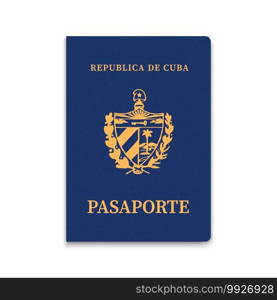Passport of Cuba. Citizen ID template. Vector illustration. Passport of Cuba. Citizen ID template. for your design