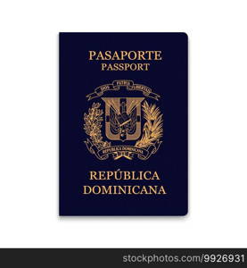 Passport of Dominican Republic. Citizen ID template. Vector illustration. Passport of Dominican Republic. Citizen ID template. for your design