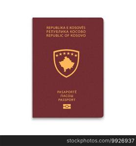 Passport of Kosovo. Citizen ID template. Vector illustration. Passport of Kosovo. Citizen ID template. for your design