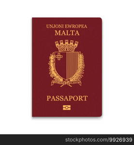 Passport of Malta. Citizen ID template. Vector illustration. Passport of Malta. Citizen ID template. for your design