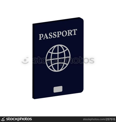 Passport symbol. Flat Isometric Icon or Logo. 3D Style Pictogram for Web Design, UI, Mobile App, Infographic. Vector Illustration on white background.