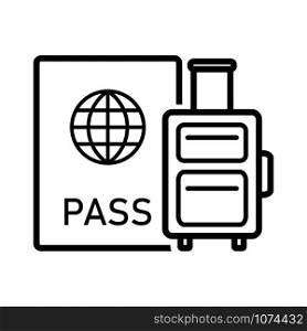 passport - traveling icon vector design template