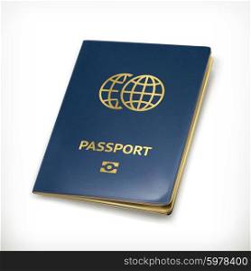 Passport, vector icon